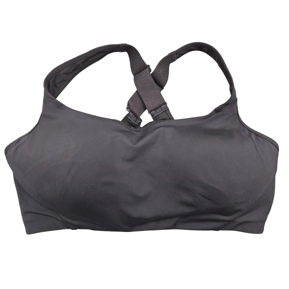 Lululemon Enlite Bra High Support Sports Bra Black 38DDD Adjustable Cross Back